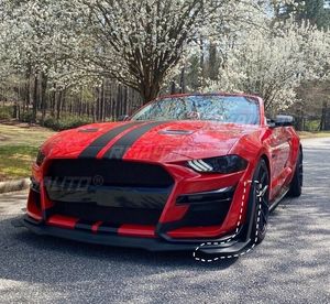 For Ford Mustang All Model 15-21 Modified W/ GT500 MP Bumper Front Bumper Corner Spoiler Winglet <b>Splitters</b> Matte Black - Product Image 6