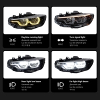 Modifiez les phares de la BMW Série 4 2013-2020 F32 F36 M4 F82, phares LED 6000 lumens avec DRL en deux ou trois couleurs