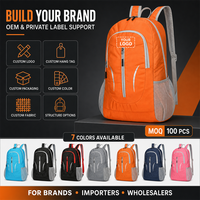 Mochila Plegable Personalizada con Compartimento para Portátil de 15.6 Pulgadas, Ligera, Resistente al Agua y Reflectante, para Viajes, Aire Libre, Trabajo y Escuela