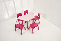 Meubles de maternelle : Table trapézoïdale, Table Tite, Tables rondes réglables ignifuges pour enfants, Chaises pour l'éducation préscolaire, Graffiti