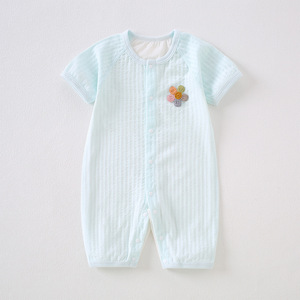 Combinaison d'été à manches courtes pour bébé, en pur coton, combinaison de ramper, combinaison climatisée pour bébé, <span class=keywords><strong>pyjama</strong></span> léger et respirant - Product Image 4