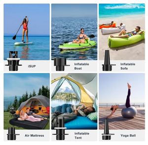 Pompe à air SUP rechargeable 12V portable en ABS <span class=keywords><strong>avec</strong></span> moniteur de pression des pneus pour planche à pagaie gonflable - Product Image 6