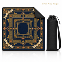 Tapis de Mahjong en Jacquard de Luxe Moderne avec Bordures Renforcées et Sac de Rangement – OEM, Marque Privée, Image Personnalisée Disponible, Vente en Gros pour le Poker