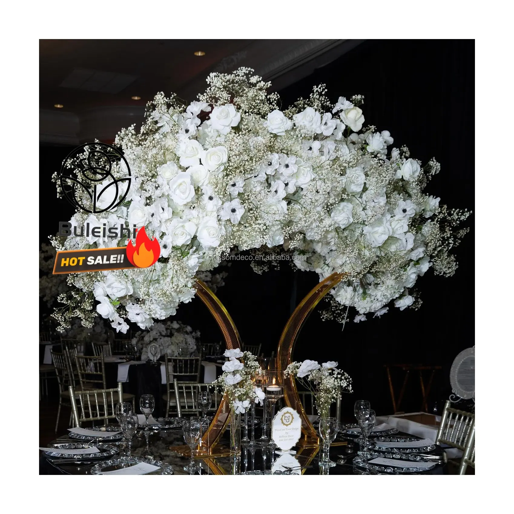 Gold Centerpieces Flower Decoration Tall Centerpieces Stand Gold Flower Vases for Wedding Party Centerpieces
