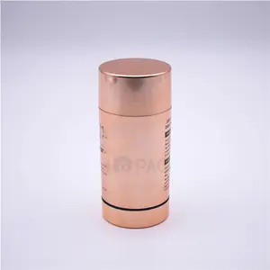 Rose Gold Empty Bottom Filling Round Foundation Stick Container Tube 1oz