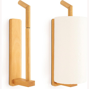 Wood Rhythm Wooden <b>Paper</b> Towel Holder Wall Mounted L Shape <b>Kitchen</b> Roll Storage Rack - Product Image 5