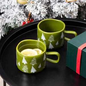 Tasses en céramique de Chaozhou avec poignée, impression sérigraphique, cadeau d'entreprise, logo personnalisé, qualité supérieure - Product Image 2