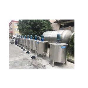 Stainless steel tank with cooling jacket and mixer