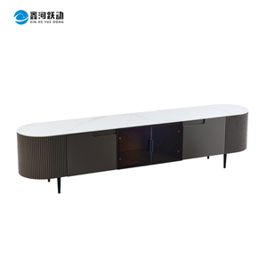 Soporte <span class=keywords><strong>de</strong></span> tv moderno para sala <span class=keywords><strong>de</strong></span> estar, mesa <span class=keywords><strong>de</strong></span> tv con trípode <span class=keywords><strong>de</strong></span> acero al carbono - Product Image 3