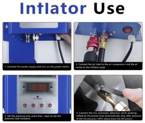 उच्च परिशुद्धता वाले डिजिटल स्वचालित टायर मुद्रास्फीति मशीन रैपिड प्रीसेट दीवार घुड़सवार एयर पंप गेराज इंफ्लेटर्स - Product Image 6