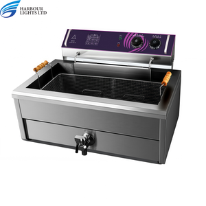 ステンレス鋼シングルタンクフライヤー温度制御商用ディープフライヤー電気カウンタートップバスケット付き - Product Image 6