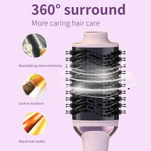 Secador de Pelo Iónico Profesional con <span class=keywords><strong>Cepillo</strong></span>, Plancha Caliente Giratoria y Rizador de Aire Caliente para Salón y Hotel con Difusor - Product Image 3