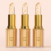 Rouge à lèvres changeant de couleur à la feuille d'or, pour lèvres sensibles, avec teinte rose adaptative, marque privée