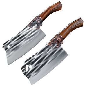 Couteau de cuisine domestique avec manche forgé, hachoir, coupe-viande, double usage pour hacher et trancher, tranchant et complet - Product Image 3