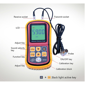 Ultrasonic Thickness Gauge Digital <b>Paint</b> Coating Film Electronic 1.2 to 255MM GM100 Thickness Gauge Tester - Product Image 5