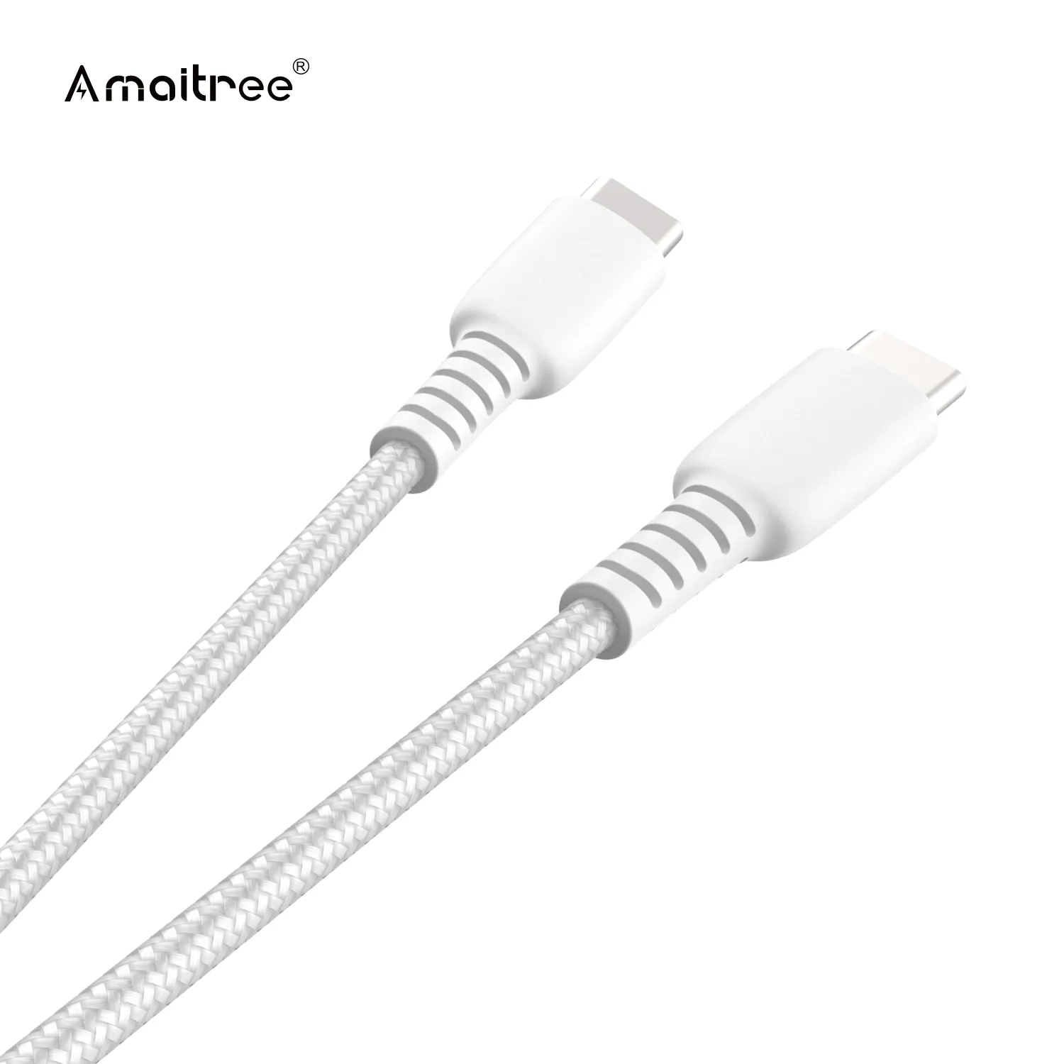 Amaitree 60W cao cấp 1M 3A USB Loại C để USB Loại C nylon bện PD sạc nhanh bền cáp sạc cho iPad điện thoại máy tính bảng