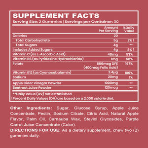 Private Label Veganistische Producten 1000Mg Biologische Keto Acv Gummy Vitamine Gewichtsbeheersing Appelazijn Gummies - Product Image 2