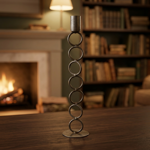Decoración para el hogar Industrial moderna, herrero forjado a mano, portavelas cónico de Metal, linterna negra para cilindro de Navidad - Product Image 6