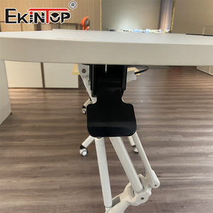 Sinonis Wooden Modern Design Height <b>Adjustable</b> Office Computer Manual Sit Stand Lift Top End <b>Table</b> Standing Desk - Product Image 5