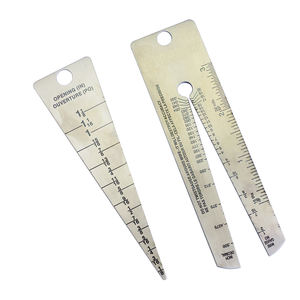 2 pçs/lote Tela Medidor De Pressão Abertura Medição Régua Medidor Medidor Aço Inoxidável <span class=keywords><strong>Folding</strong></span> Régua - Product Image 2