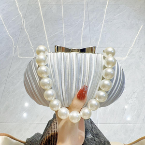 Fashionable PU Pleated Bucket Bag Diamond-studded Small Square Bag Chain Zipper Closure Women Fashion Handbag <b>Sweet</b> Lady Bag - Product Image 1