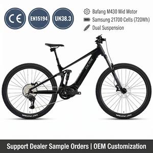 Bicicleta de Montaña con Suspensión Completa, Motor Central de 500w, 140nm, 48v, Batería Samsung de 15a, Todoterreno para Adultos, 29 Pulgadas, MTB EM6, Motor Central 5 - Product Image 1
