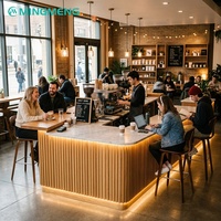 Porte-bouteilles en bois de style industriel moderne, luxe léger, créatif, en forme de L, écologique, durable, facile à nettoyer, pour bar et comptoirs à cocktails