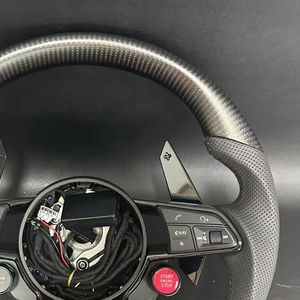<span class=keywords><strong>พวงมาลัย</strong></span>คาร์บอนแบบเจาะรูครึ่งวง พร้อมปุ่มสตาร์ท R8 และ Drive Select สำหรับรถยนต์ Audi A3 A4 A5 A6 C7 C8 Q3 Q5 Q7 4L SQ5 SQ8 TTRS - Product Image 3