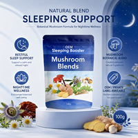 Poudre de complément alimentaire à base de plantes pour boisson nocturne, marque privée, pour adultes, à la camomille, relaxante, apaisante, stimulante pour le sommeil, mélanges d'extraits de champignons