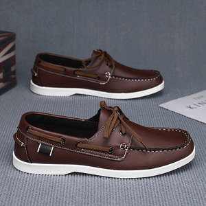 Chaussures <span class=keywords><strong>bateau</strong></span> mocassins décontractées pour hommes, logo personnalisé tendance 2025, pour le bureau, les affaires, chaussures à lacets - Product Image 3