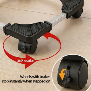 Support mobile pour tour d'ordinateur EU Dropshipping, chariot réglable pour CPU avec freins, pour bureau à domicile, entrepôt Pologne - Product Image 4