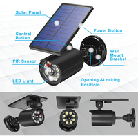 Lámpara Solar Alecter de Aluminio Fundido a Presión, Súper Brillante, con Sensor de Movimiento para Exteriores, IP67 Impermeable, 3600mAh, 1800 Lúmenes