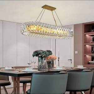 Luminaire Suspendu Moderne Led Or Salon Luxe 6 Lumières Lustre Cristal K9 Éclairage - Product Image 3