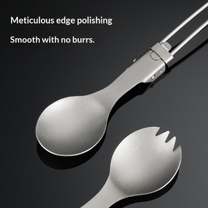 Meilleures ventes 2026 : Ensemble tasse, bol et cuillère en titane, léger et pliable, pour le <span class=keywords><strong>camping</strong></span> - Product Image 5