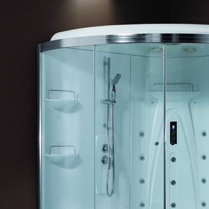 Kamalu K-PL500 moderna vasca idromassaggio 150x150cm con cabina doccia cornice impermeabile in alluminio vetro temperato per bagno interno - Product Image 4