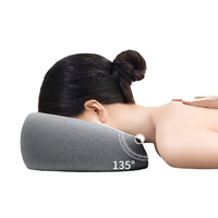 Oreiller de salon spécial en mousse à mémoire de forme avec trou pour le visage en gel, tricoté, fonction de massage pour hôtels et positionneur de beauté