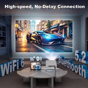 Projecteur de jeux vidéo Smart TV 300ANSI sans fil WiFi 4K-Laser Android 14 Mini Full HD 1080P portable pour cinéma à domicile - Product Image 6
