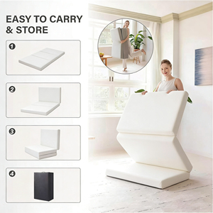 <span class=keywords><strong>Matelas</strong></span> en mousse à mémoire de forme pliable à trois volets, prix d'usine, <span class=keywords><strong>matelas</strong></span> simple pliable de 4 pouces avec housse pliable et lavable, pour voyage et camping - Product Image 1