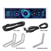 Écrans LCD IPS 8,8 pouces, type C, écran secondaire, interface USB-C, affichage du processeur, du GPU et de la RAM de l'ordinateur, écran intelligent, pas besoin d'AIDA64