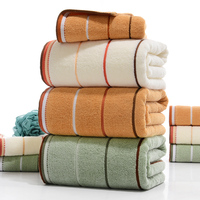 Ensembles de serviettes de bain de luxe 5 étoiles pour hôtel 100% coton motif solide Offre Spéciale emballage de boîte-cadeau