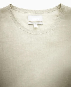 Commercio all'ingrosso di canapa produttore di abbigliamento personalizzato mezza manica t-Shirt rilassata 100% tessuto organico canapa cotone t-Shirt per gli uomini - Product Image 3