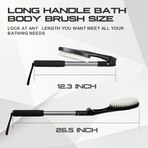 Spazzola per il corpo per la schiena, spazzola da bagno a manico lungo per la doccia, Scrubber regolabile per la testa posteriore, spazzola per la doccia con setole morbide - Product Image 6