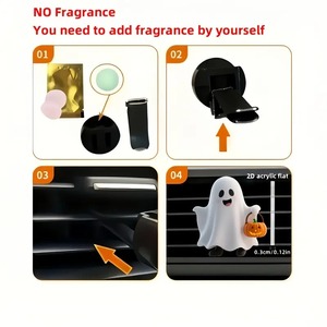 Decoración para Rejilla de Ventilación de Coche con Diseño Temático de Halloween, Sin Fragancia, con Doble Lámina de Esponja Inodora, Aire Fresco para el Coche - Product Image 5