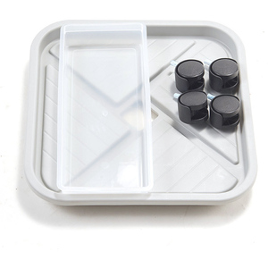 Oem K233 <span class=keywords><strong>Plateau</strong></span> de transport <span class=keywords><strong>à</strong></span> <span class=keywords><strong>roulettes</strong></span> en plastique, grand, carré, blanc-gris, durable <span class=keywords><strong>pour</strong></span> l'extérieur, <span class=keywords><strong>pour</strong></span> pots de fleurs - Product Image 3