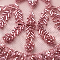 Tissu en dentelle de tulle brodé de perles et de paillettes pour robe de mariée, robe de soirée, robe de fête