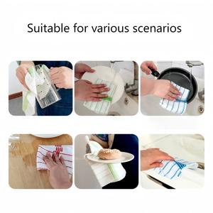 Bông Sợi Nhuộm Món Ăn Vải Hộ Gia Đình Nhà Bếp Rags, Bông Nhà Bếp Khăn Set 4Pcs Hỗn Hợp Màu Sắc Gói Máy Rửa Chén An Toàn - Product Image 4