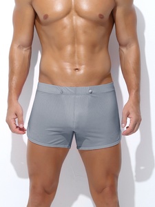 <span class=keywords><strong>Boxer</strong></span> da <span class=keywords><strong>Uomo</strong></span> in Maglia Waffle <span class=keywords><strong>con</strong></span> Cintura a <span class=keywords><strong>Bottoni</strong></span>, Intimo Casual Elasticizzato Nero per Uso Quotidiano - Product Image 2