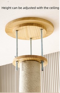 Moderne Luxe Hoogteverstelbare Kattenklimrek van Massief Hout, Multifunctionele Kattenboom voor Katten om op te springen, krabben en spelen - Product Image 5