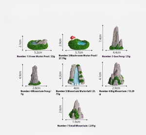 Commercio all'ingrosso Micro paesaggio creativo di simulazione del paesaggio cascata strana pietra muschio giardinaggio accessori paesaggistici - Product Image 6