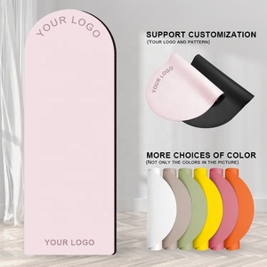 Tapete de <span class=keywords><strong>Yoga</strong></span> Ecológico Sansd de PU Rosa con Logotipo Personalizado, Impermeable, de Goma, Antideslizante, Ovalado, Curvo - Product Image 1